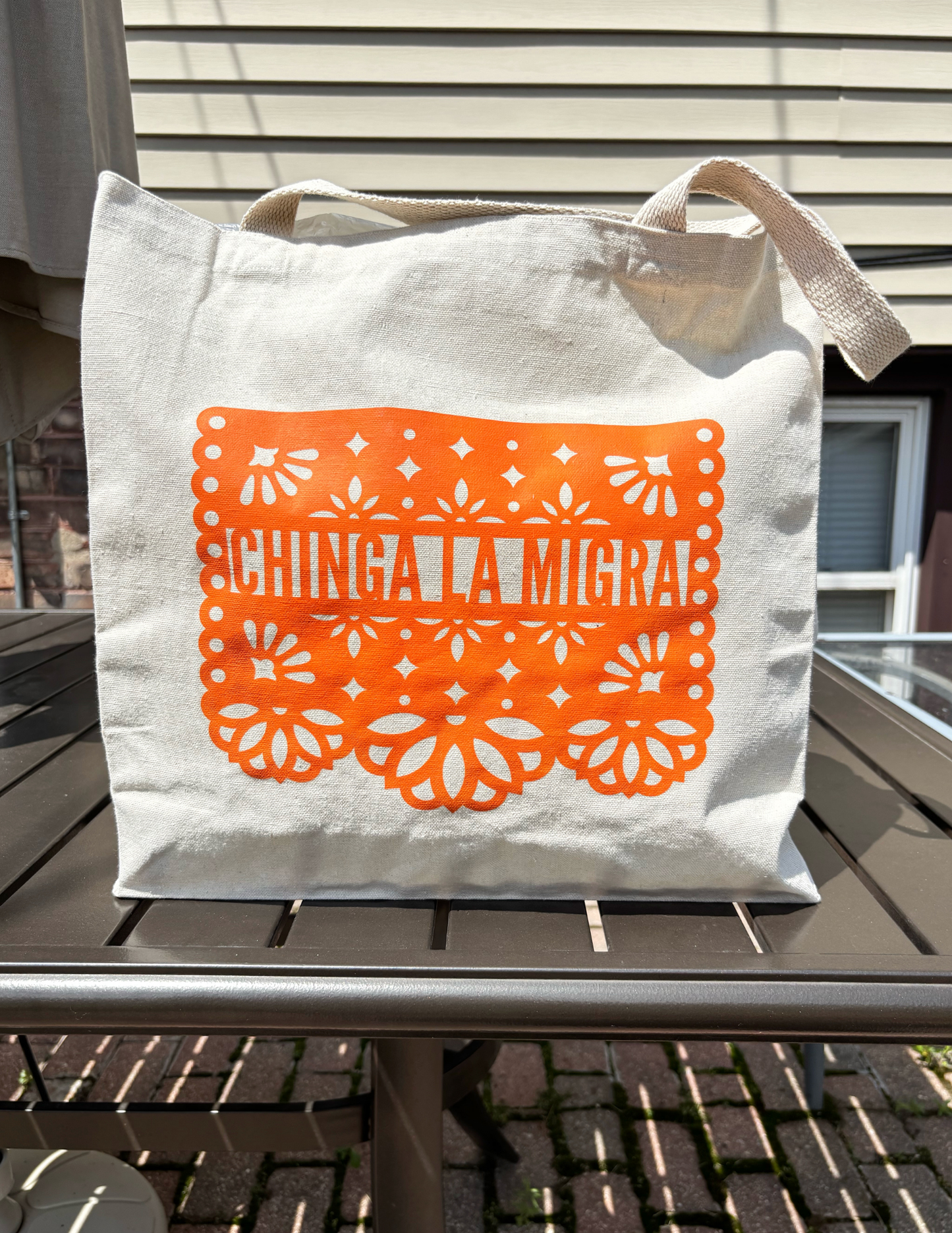 Chinga La Migra Papel Picado Tote Bag