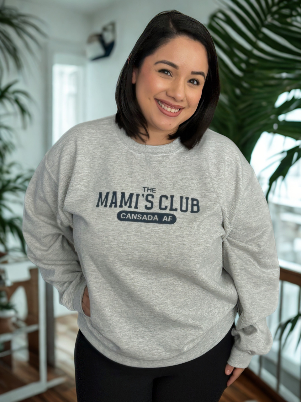 The Mami's Club (Cansada AF) Sweatshirt- Grey