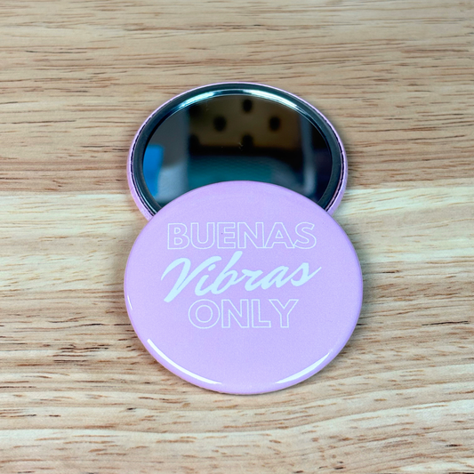 Buenas Vibras Only Pocket Mirror