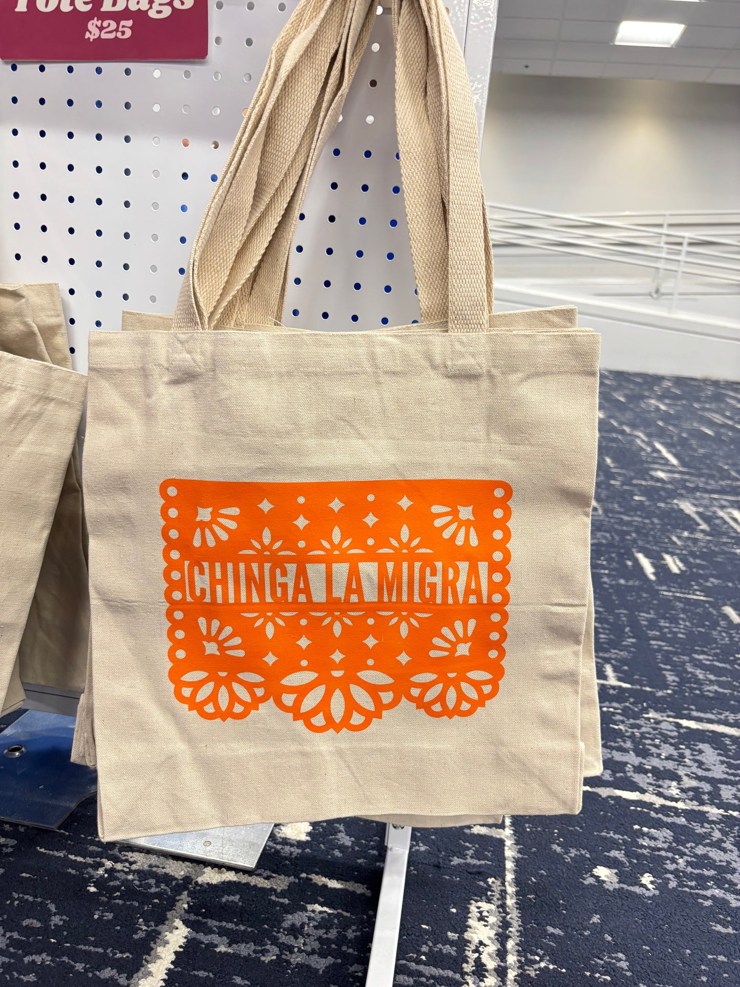 Chinga La Migra Papel Picado Tote Bag