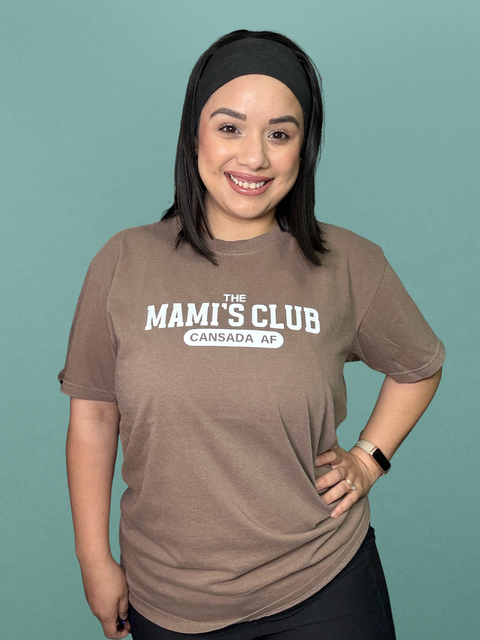The Mami's Club (Cansada AF) Tshirt- Brown