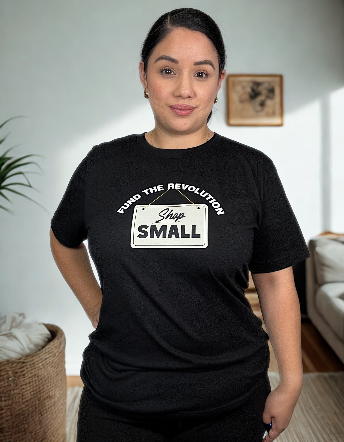 Fund The Revolution-Shop Small T-Shirt (Black)