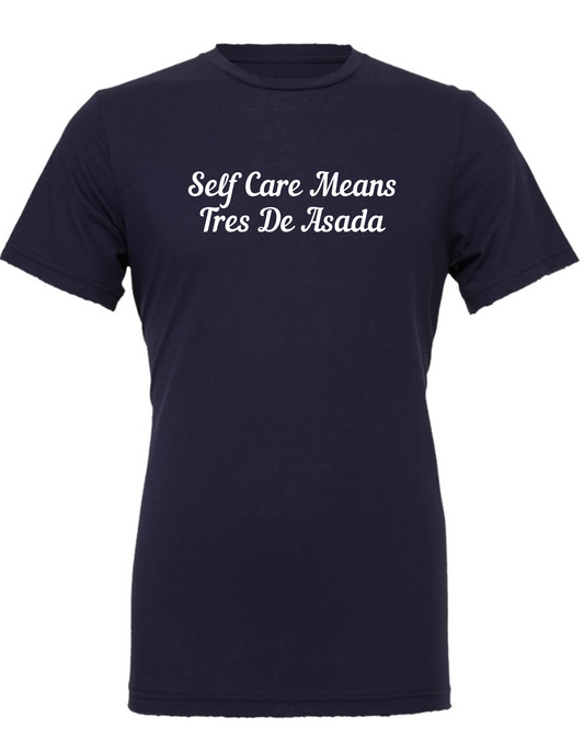 Self Care Means Tres De Asada T-Shirt Navy